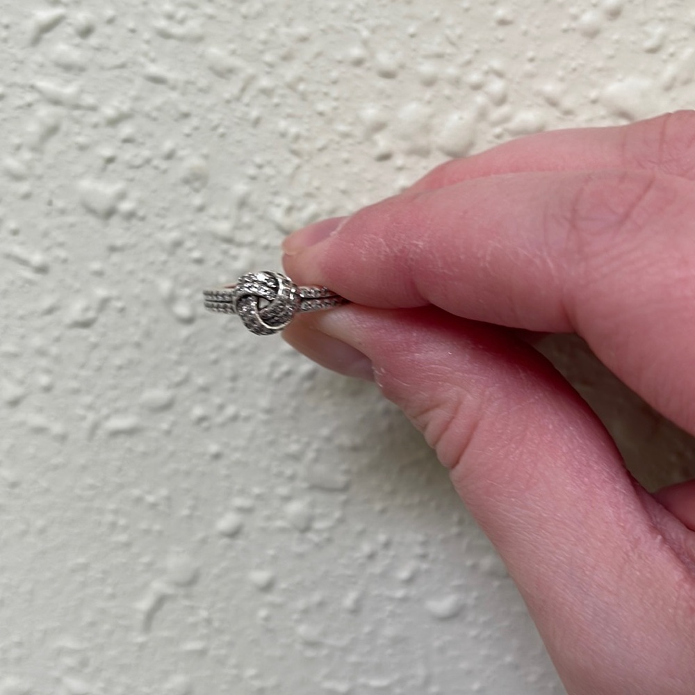 Pandora silver love knot ring